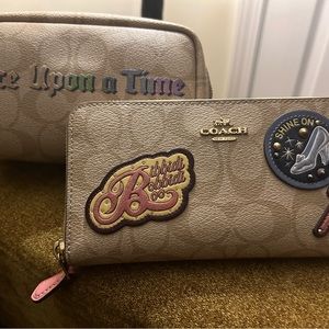 Disney Coach wallet and make-up bag